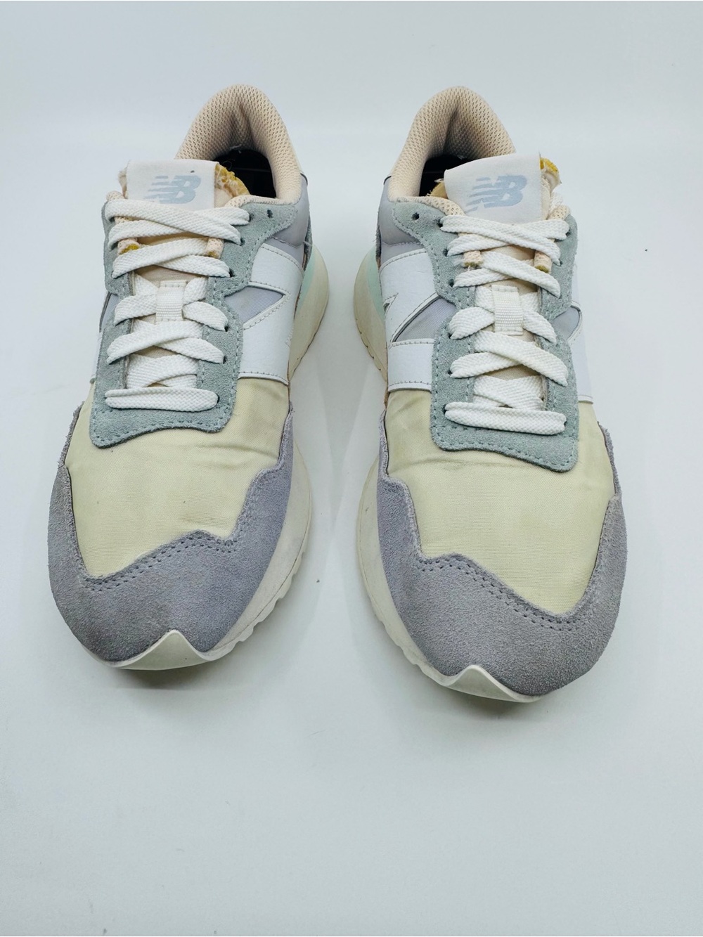 New Balance 237 Womens Pastel Grey Yellow Peach Sneakers WS237PC Size 8 - Picture 2 of 9